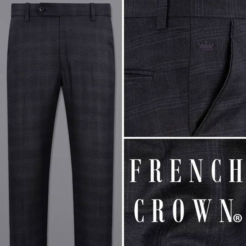 Mirage Gray Plaid Pant 1