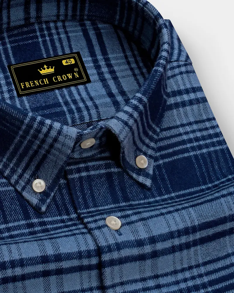 Mirage With Regent Blue Checkered Flannel Shirt 1