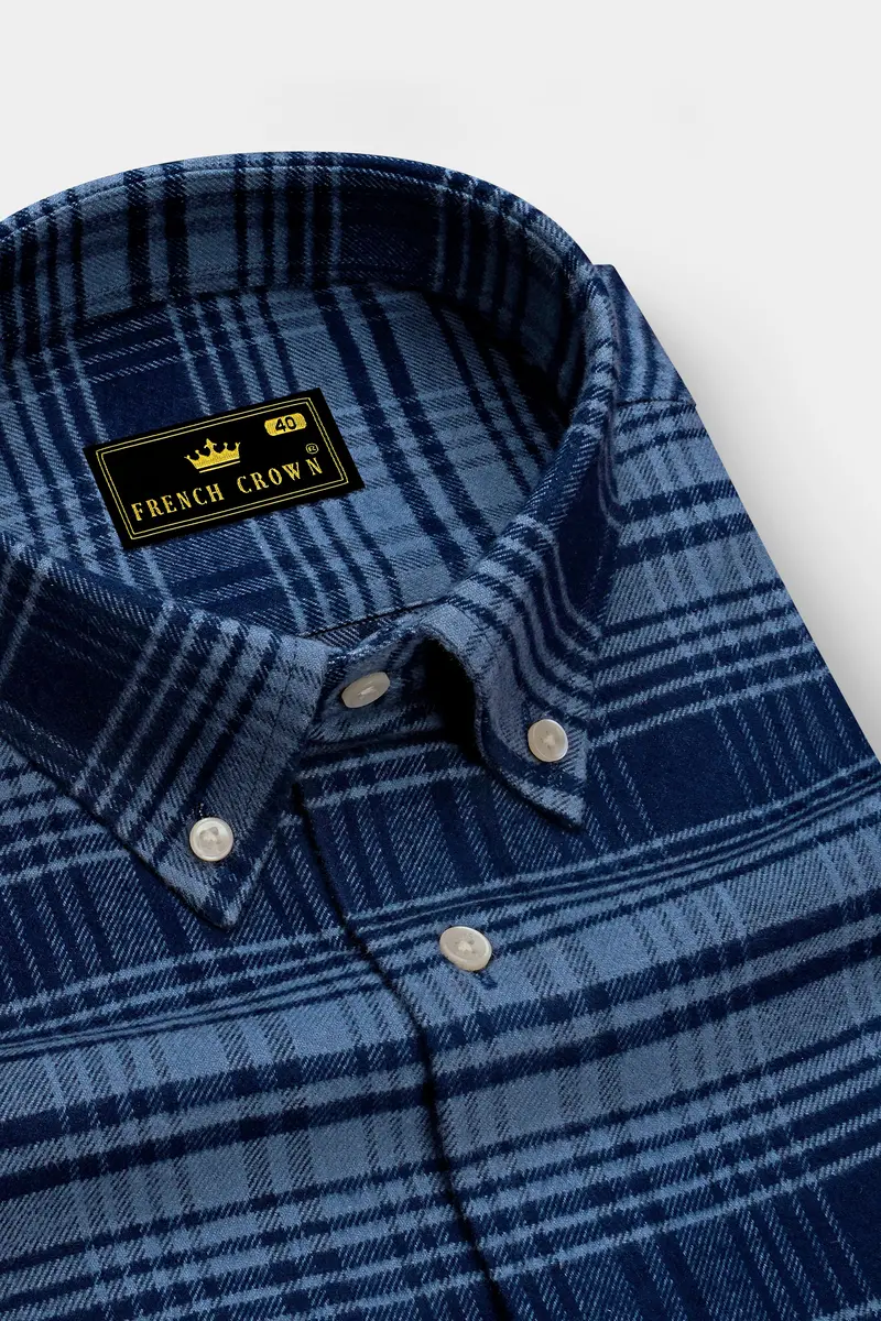 Mirage With Regent Blue Checkered Flannel Shirt 2