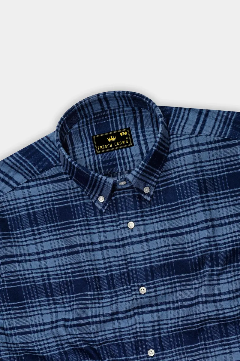 Mirage With Regent Blue Checkered Flannel Shirt 5