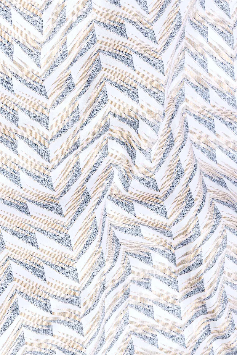Mischka Gray And Mandys Brown Printed With Bright White Sleeves Super Soft Premium Cotton Designer Shirt 3