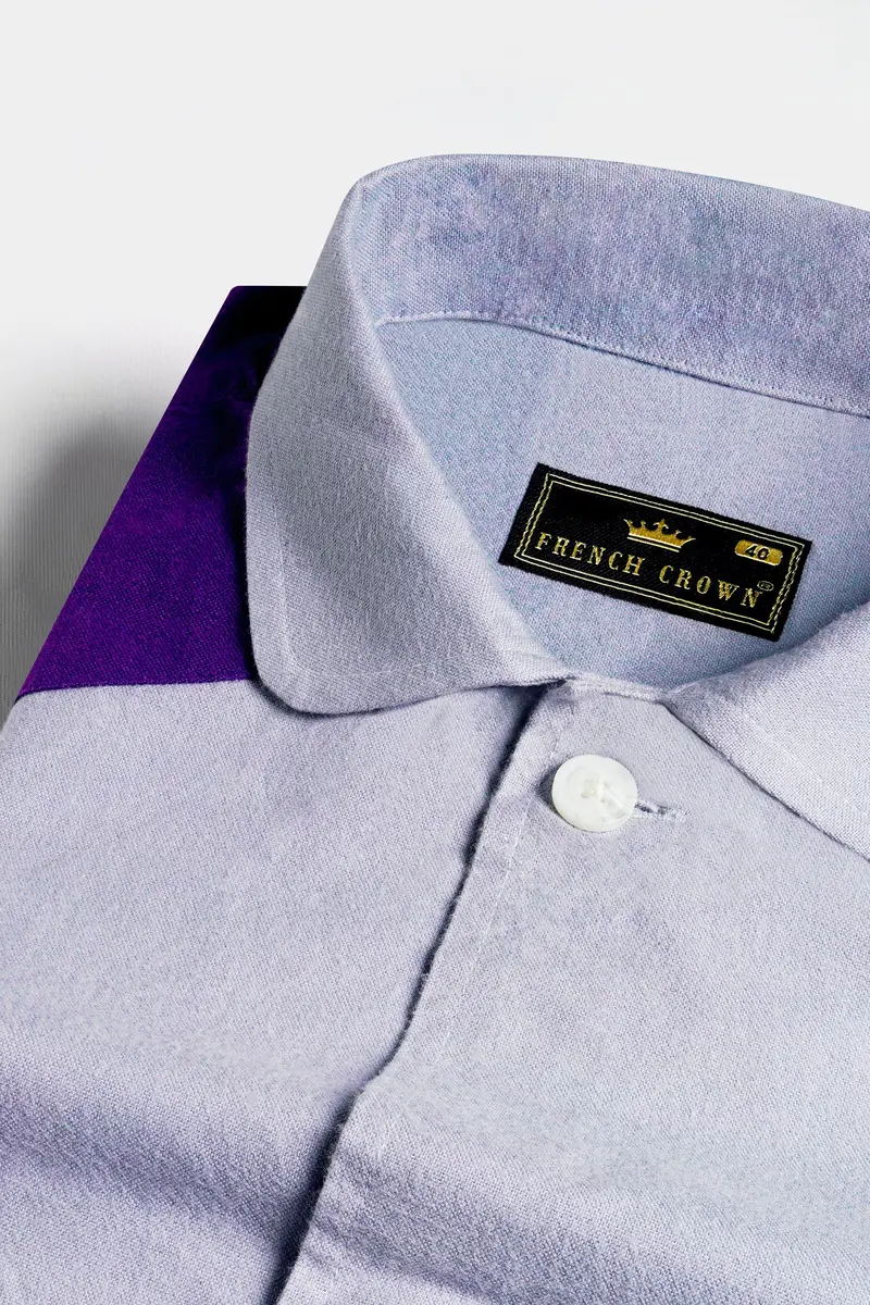 Mischka Gray With Black And Seance Purple Royal Oxford Designer Jacket 4