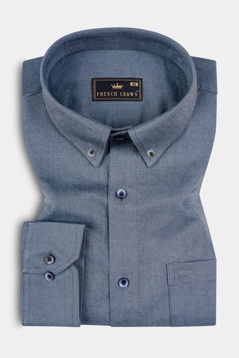 Mist Gray Heavyweight Royal Oxford Shirt 3