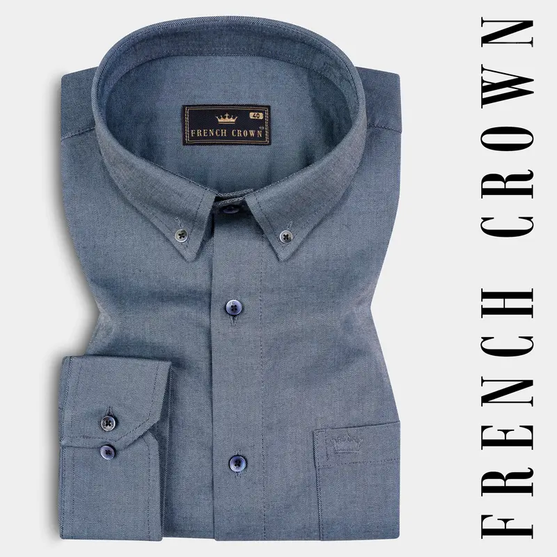 Mist Gray Heavyweight Royal Oxford Shirt 7