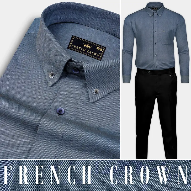 Mist Gray Heavyweight Royal Oxford Shirt 8