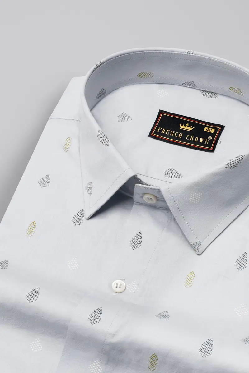 Mist Gray Multicolour Printed Super Soft Premium Cotton Shirt 2