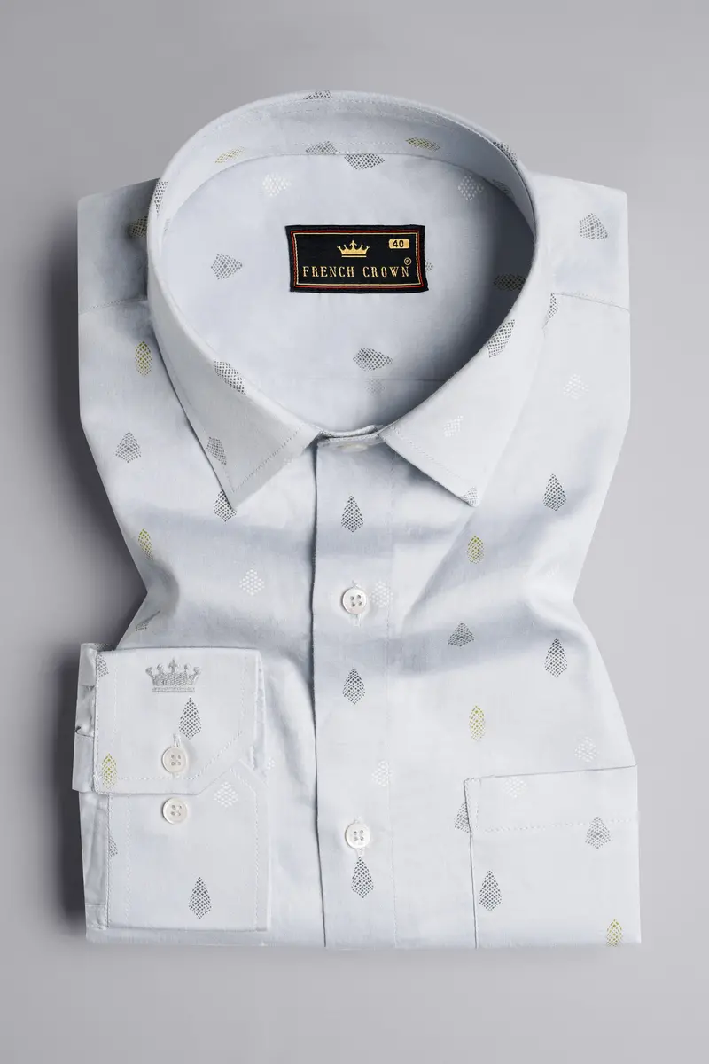 Mist Gray Multicolour Printed Super Soft Premium Cotton Shirt 4