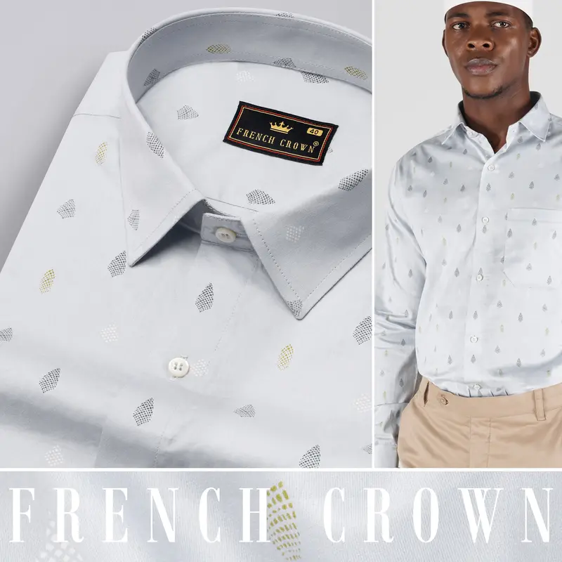 Mist Gray Multicolour Printed Super Soft Premium Cotton Shirt 5