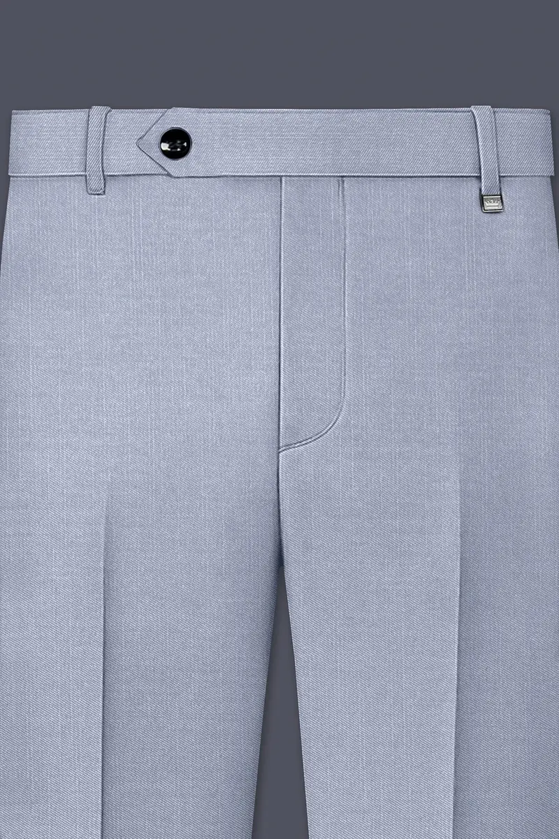 Mistivell-Mountain Mist Gray Wool Rich Single Breasted Stretchable Traveler Suit 12