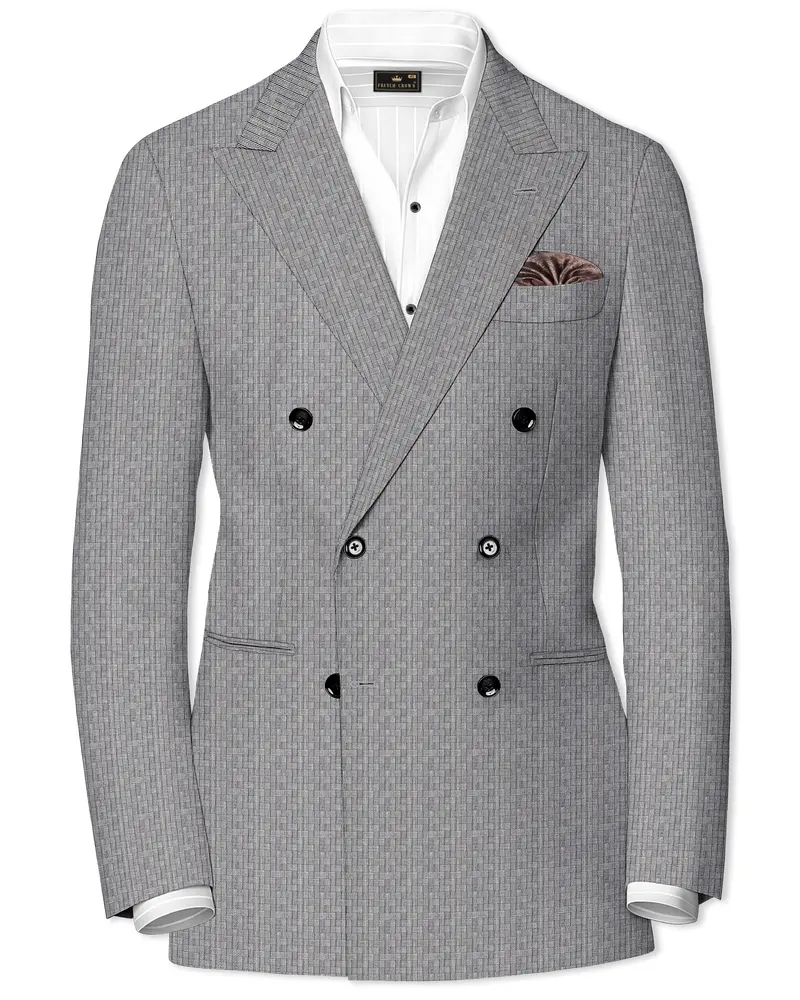 Mobster Gray Double Breasted Blazer 1