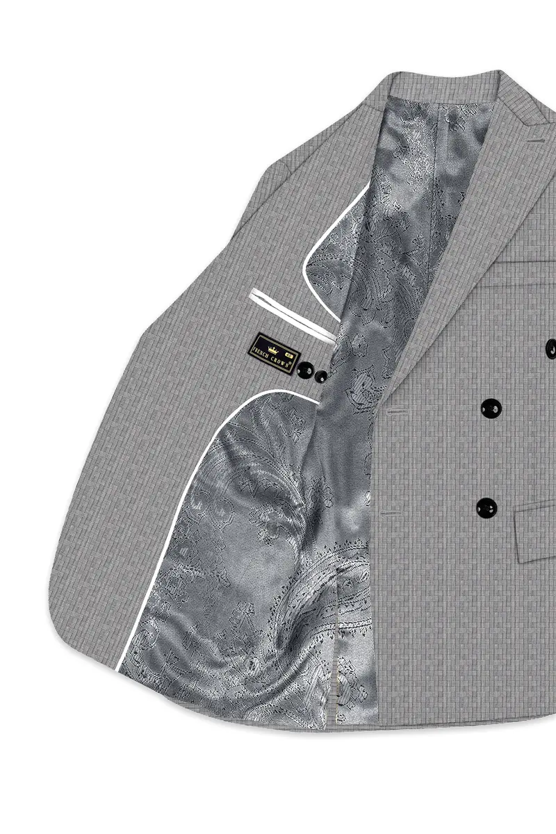 Mobster Gray Double Breasted Blazer 5