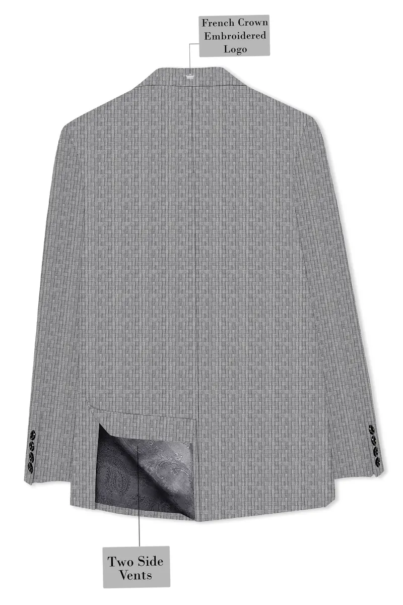 Mobster Gray Double Breasted Blazer 8