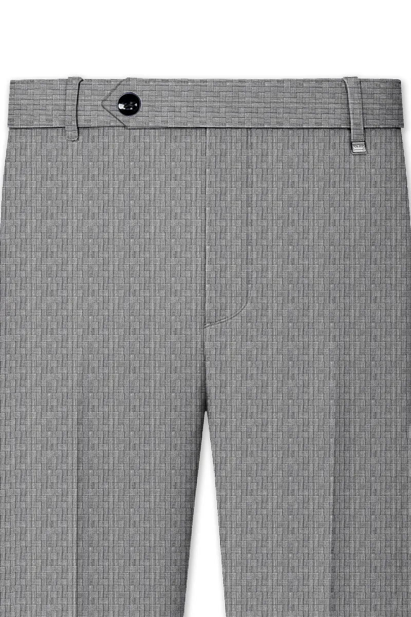 Mobster Gray Textured Pant 4