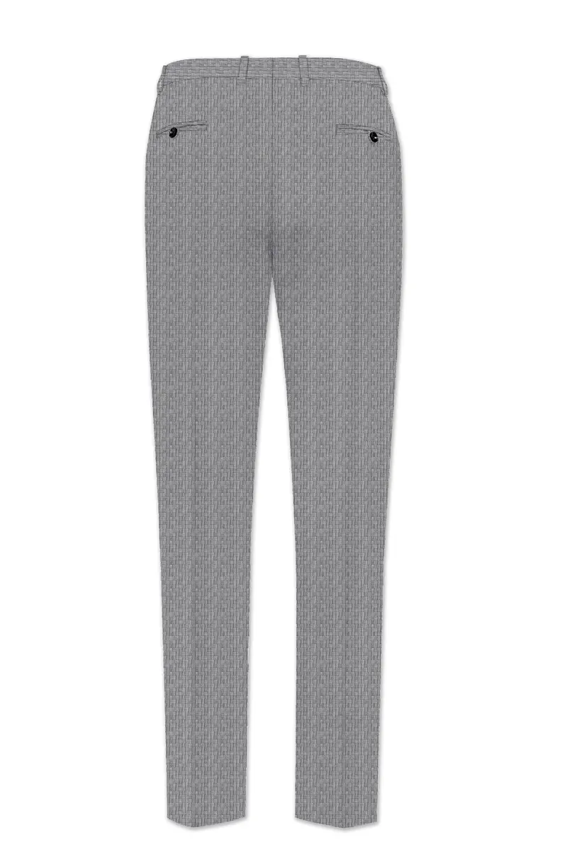 Mobster Gray Textured Pant 5