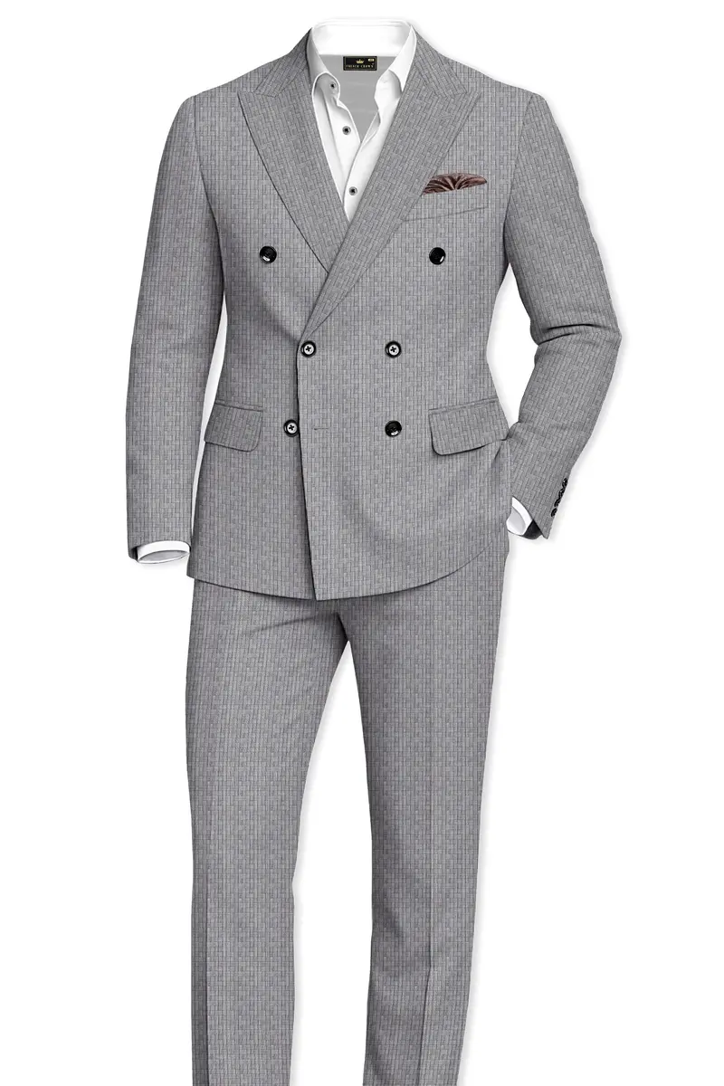 Mobster Gray Textured Pant 7