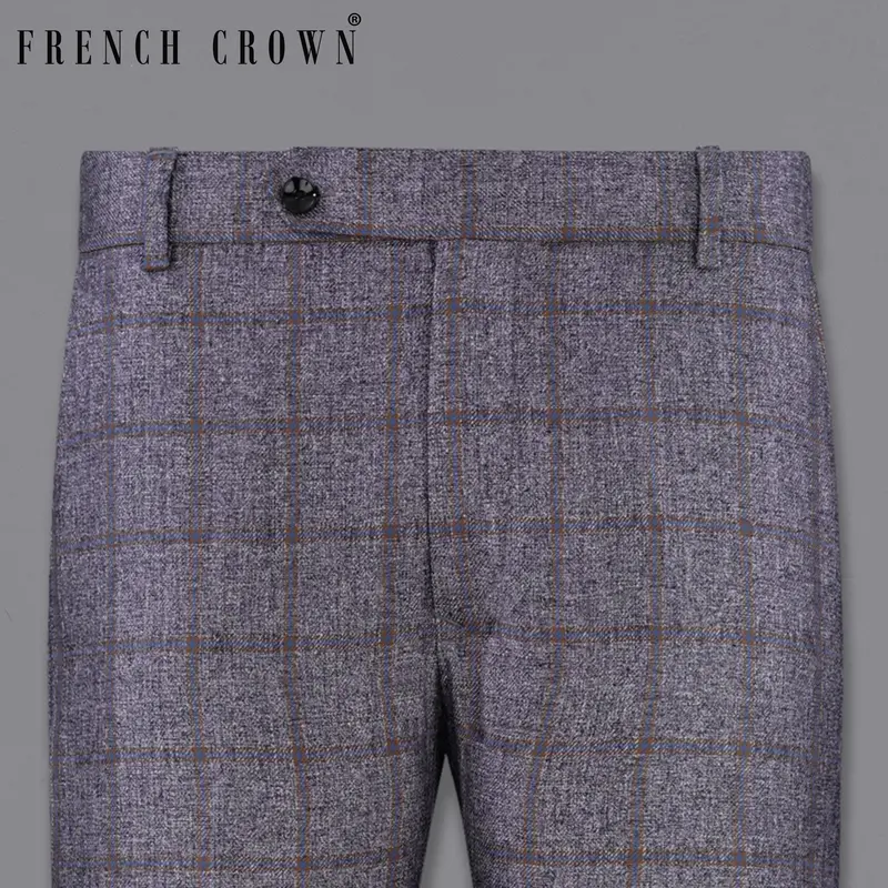Mobster Gray Windowpane Pant 1