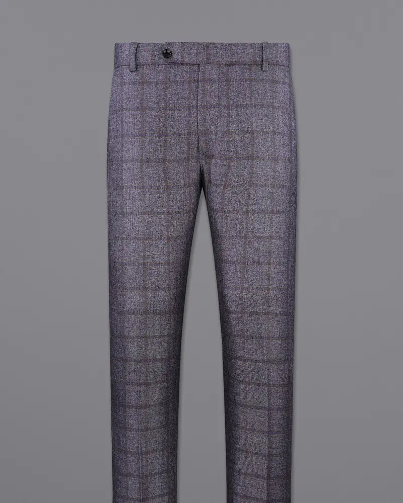 Mobster Gray Windowpane Pant 4
