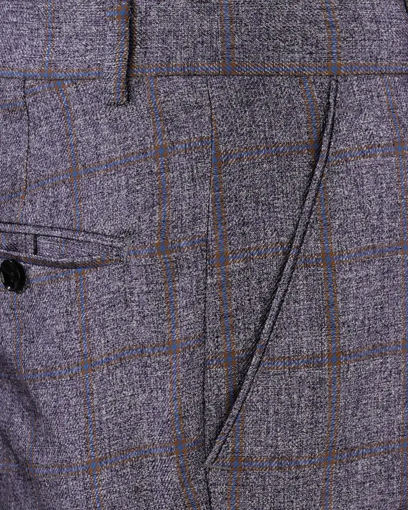 Mobster Gray Windowpane Pant 5