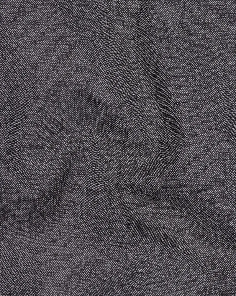 Mobster Grey Double-Breasted Premium Cotton Blazer 3