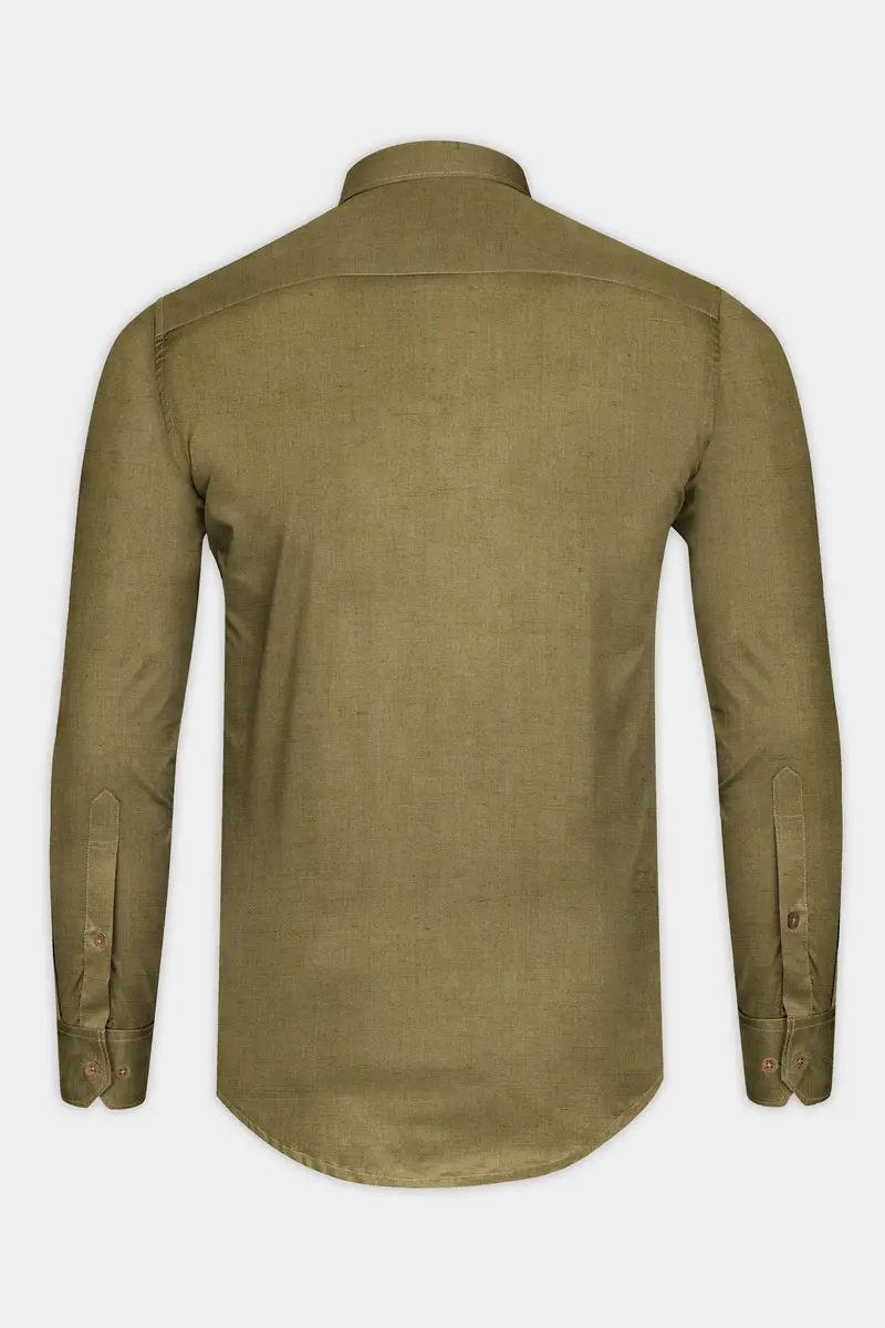 Moccasin Brown Luxurious Linen Kurta Shirt 6