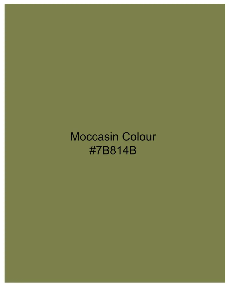 Moccasin Green With White Collar And Cuffs Luxurious Linen Shirt 8