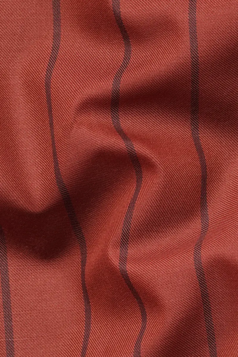 Mojo Red Striped Wool Rich Waistcoat 3