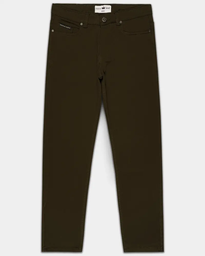 Mondo Brown Rinsed Clean Look Stretchable Denim 1