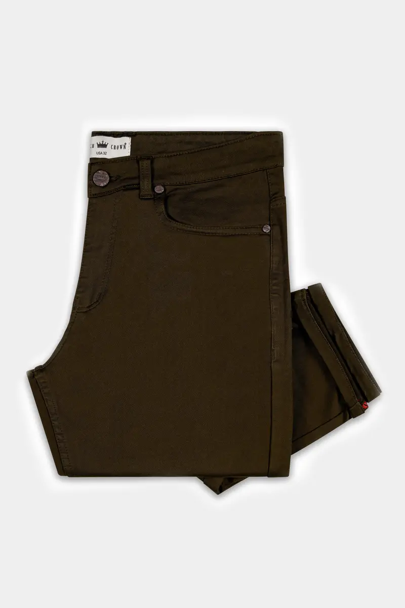 Mondo Brown Rinsed Clean Look Stretchable Denim 5