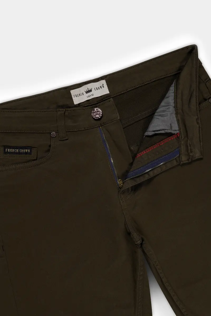 Mondo Brown Rinsed Clean Look Stretchable Denim 6