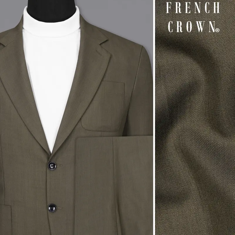 Mondo Brown Single Breasted Sports Suit 1