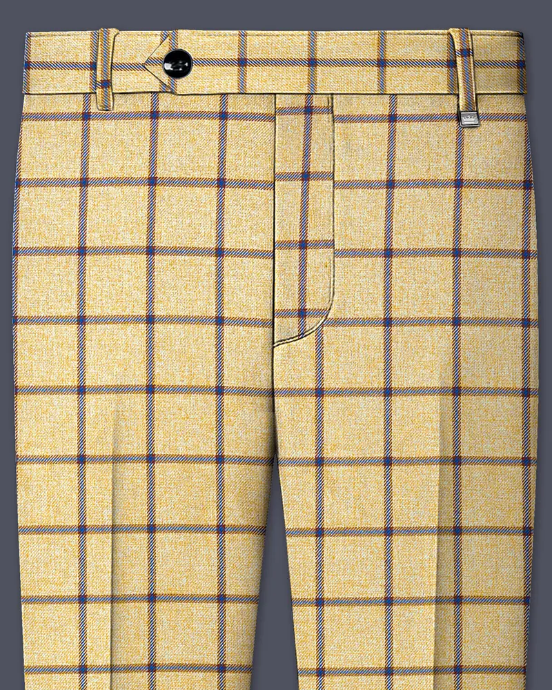 Mongoose Brown With Dianne Blue Windowpane Pant 1