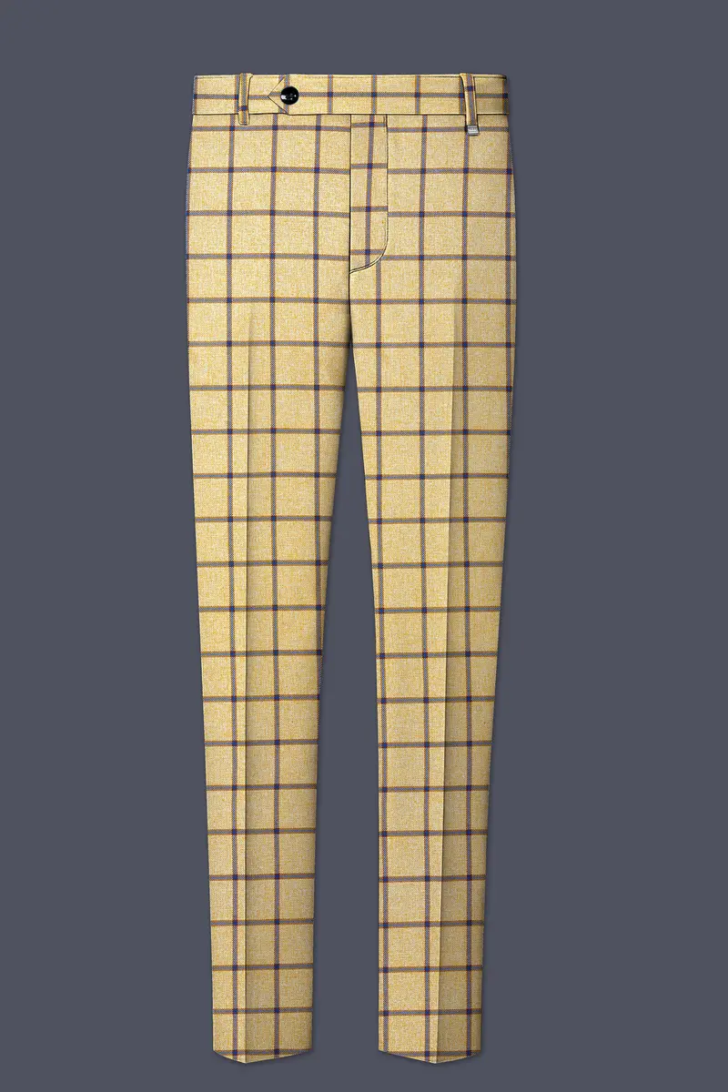 Mongoose Brown With Dianne Blue Windowpane Pant 2
