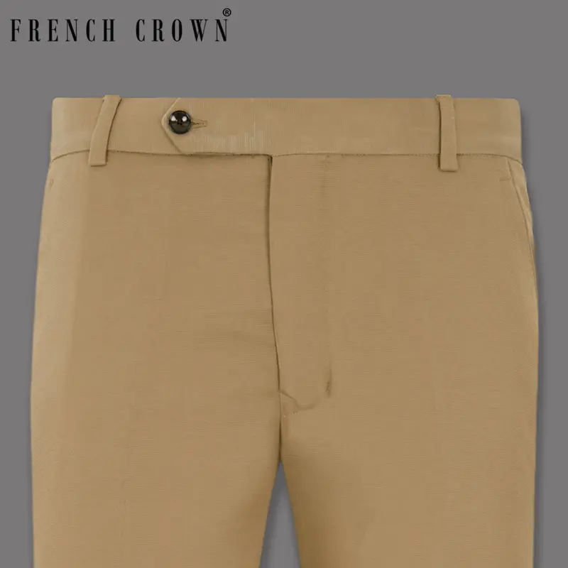 Mongoose Cream Stretchable Premium Cotton Traveler Pant 1