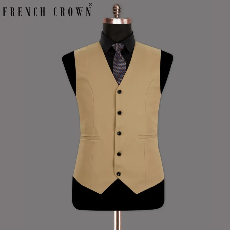Mongoose Cream Stretchable Premium Cotton Traveler Waistcoat 1