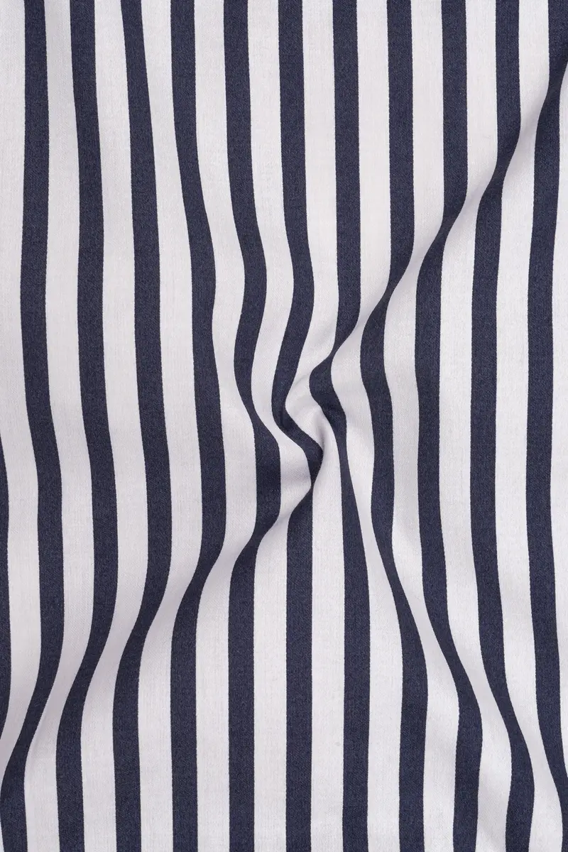 Monovelle-Storm Gray And Bright White Candy Striped Subtle Sheen Super Soft Premium Cotton Dress Shirt 3