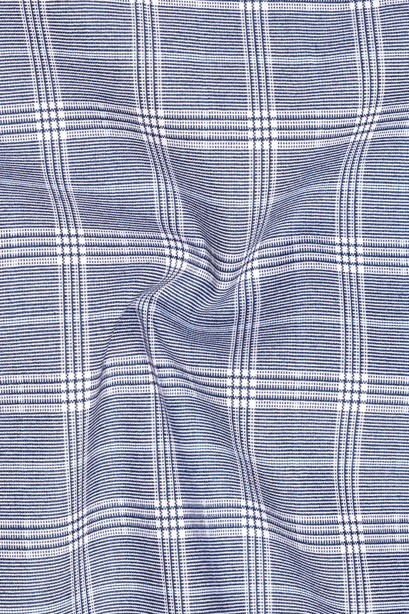 Monsoon Steel Gray Plaid Double-Breasted Blazer 3