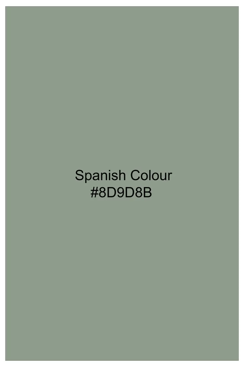 Montijo-Spanish Green Printed Oxford Premium Cotton Casual Shirt 8