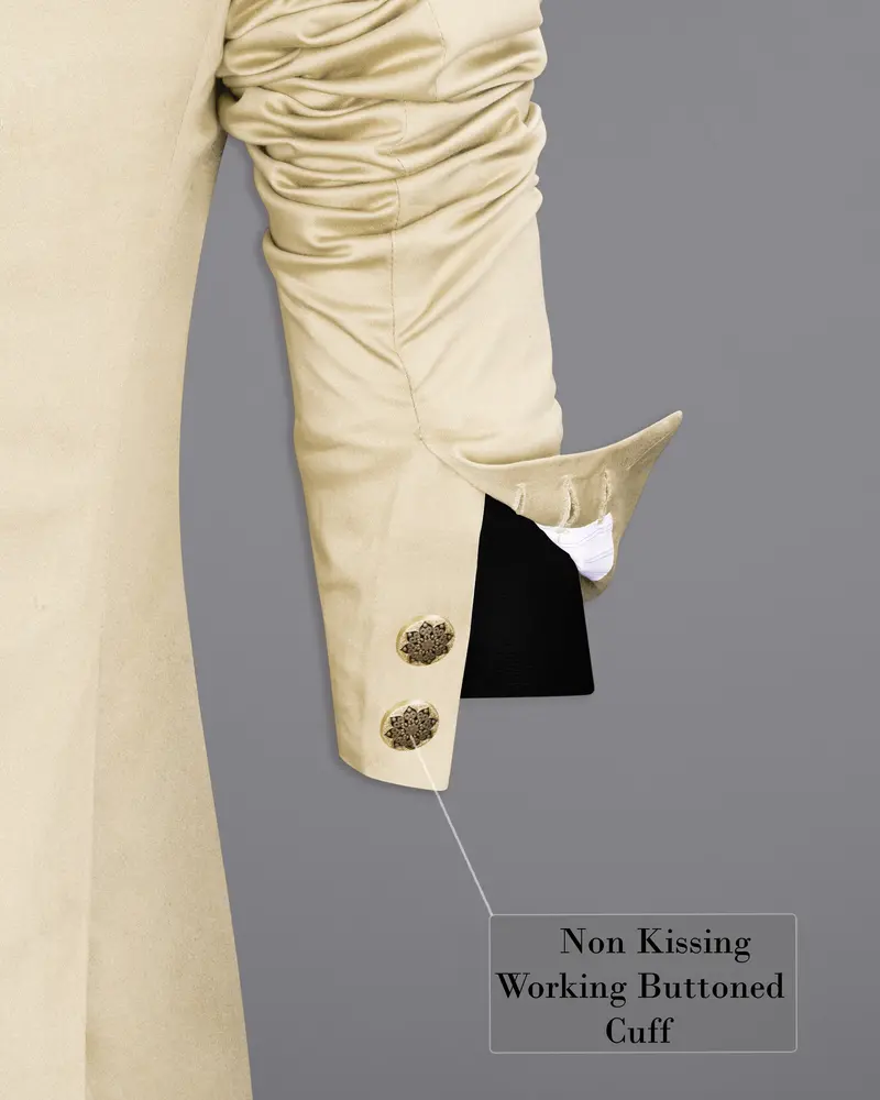 Moon Mist Beige Bandhgala Premium Cotton Stretchable Traveler Blazer 9