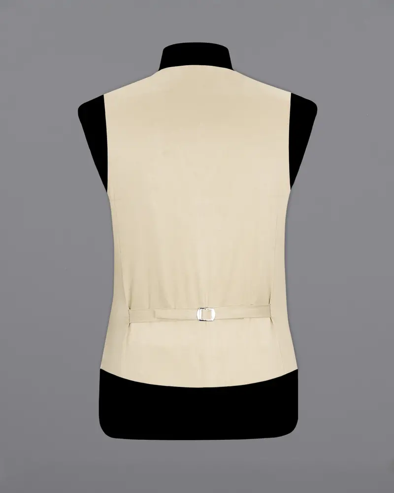 Moon Mist Beige Stretchable Premium Cotton Traveler Waistcoat 6
