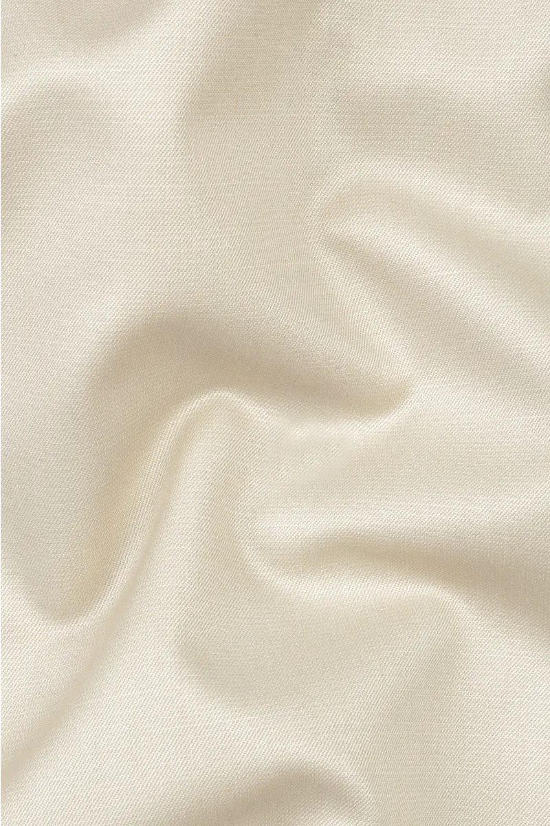 Moon Mist Cream Solid Wool Blend Bandhgala Blazer 3
