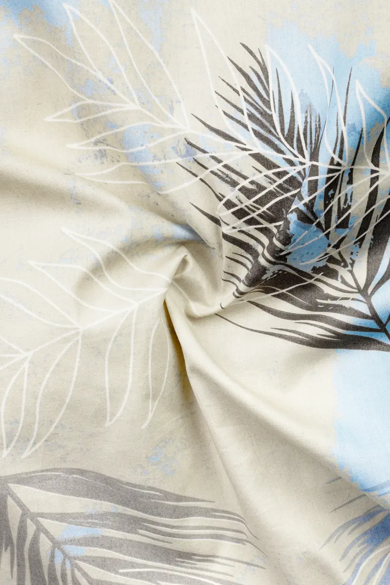 Moon Mist Grey Feather Printed Giza Cotton Shirt 2