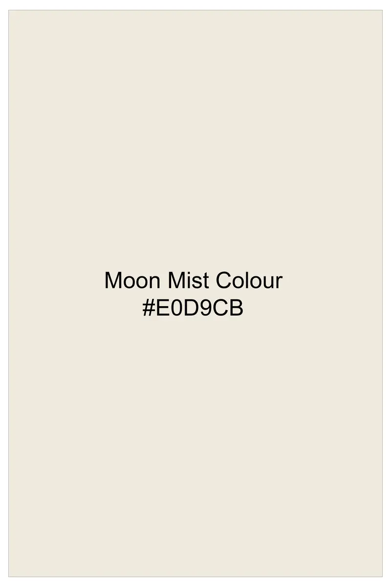 Moon Mist Grey Feather Printed Giza Cotton Shirt 8