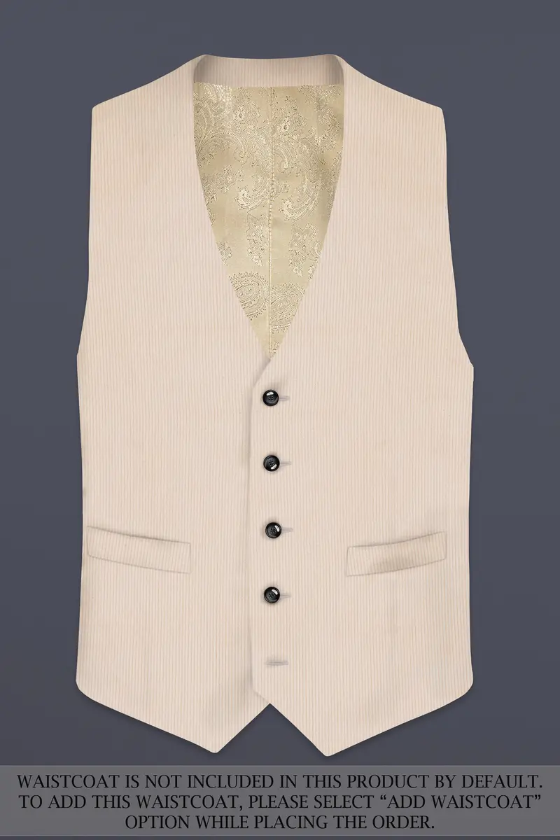 Moonbeam-Moon Mist Cream Textured Corduroy Premium Cotton Single Breasted Sports Suit 14
