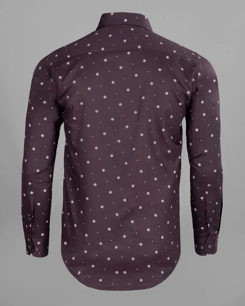 Mortar Brown Printed Super Soft Premium Cotton Shirt 6
