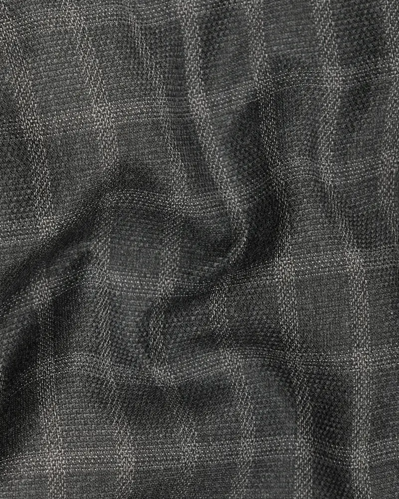 Mortar Grey Tonal Windowpane Pant 3