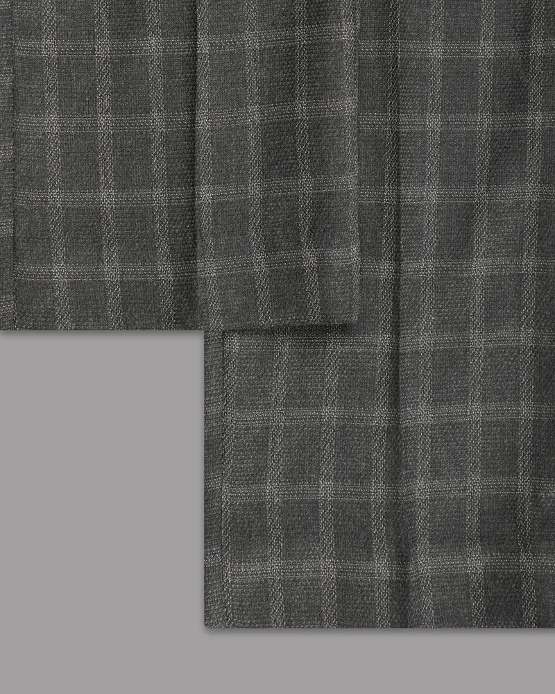 Mortar Grey Tonal Windowpane Pant 6
