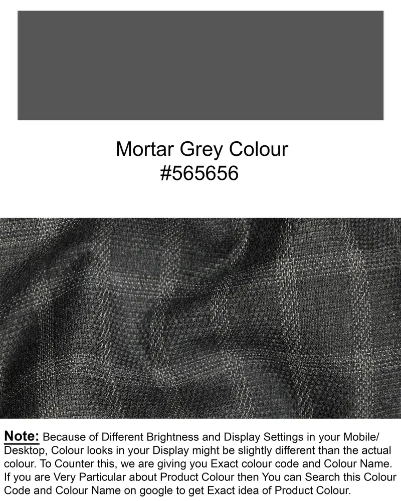 Mortar Grey Tonal Windowpane Waistcoat 7