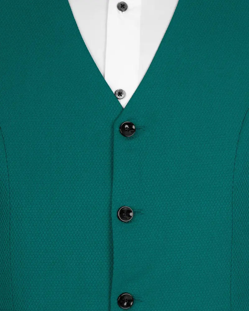 Mosque Green Wool Rich Waistcoat 5