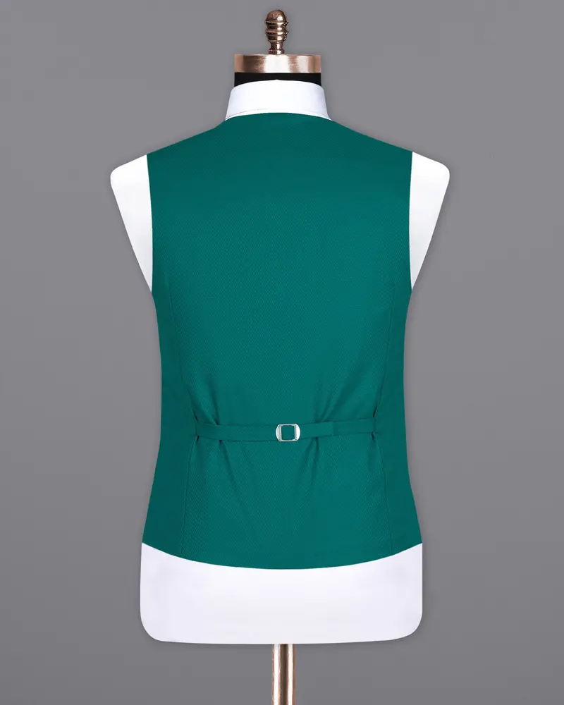 Mosque Green Wool Rich Waistcoat 6