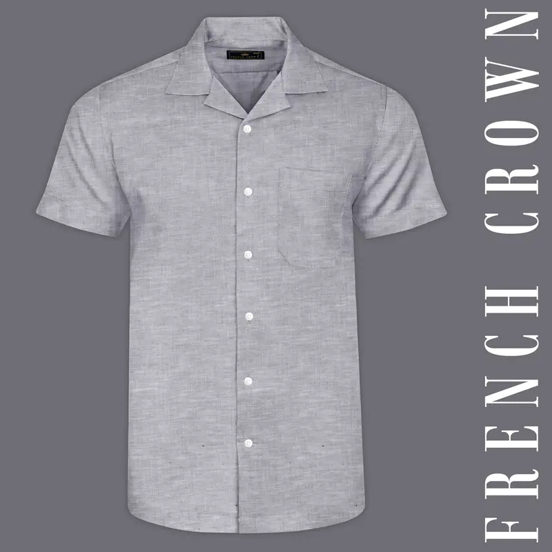 Mountain Mist Grey Luxurious Linen Shirt 1